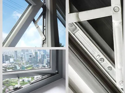 Apertura suave de las ventanas con un soporte estable para sistemas de ventanas abatibles