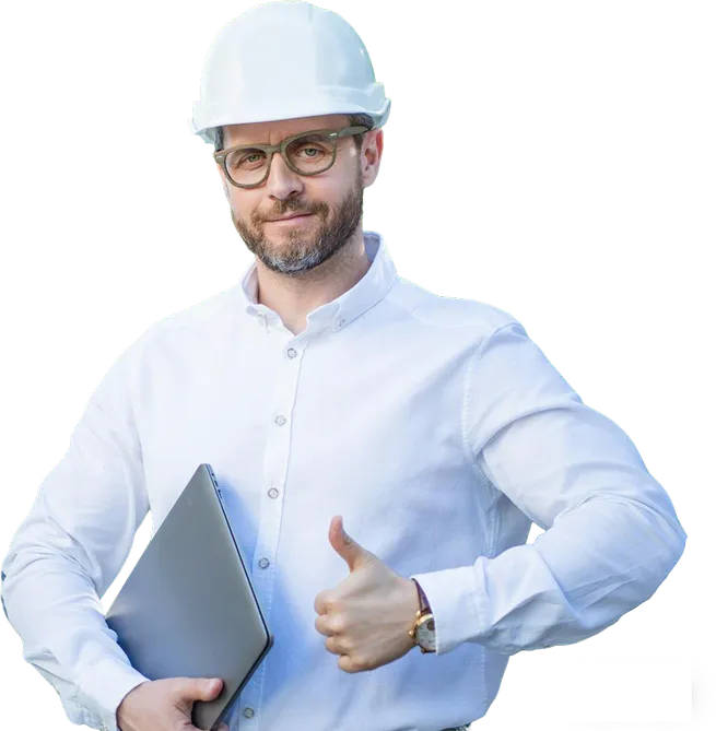 Profesional de aseguramiento de la calidad con una tableta